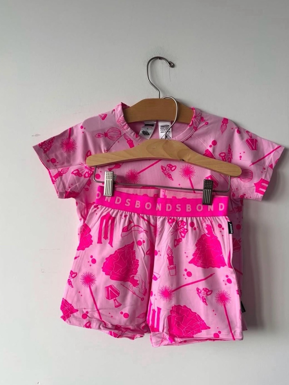 Bonds Pink and Hot Pink Girls Pajama Set